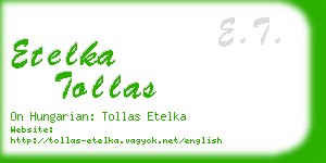 etelka tollas business card